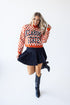 OK State Checkerboard Cropped Crew Sweater